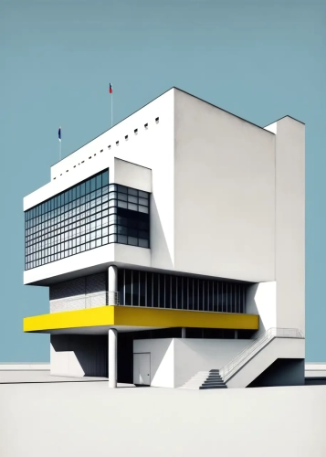 Plakat Fasada w stylu Bauhaus III