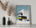 Plakat na komodzie Fasada w stylu Bauhaus III