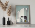 Plakat na komodzie Fasada w stylu Bauhaus IV