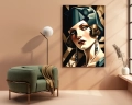 Plakat Kobieta art deco w studio