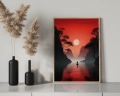 Plakat na komodzie Odbicie samotności V