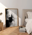 Plakat do sypialni Dynamika czerni V