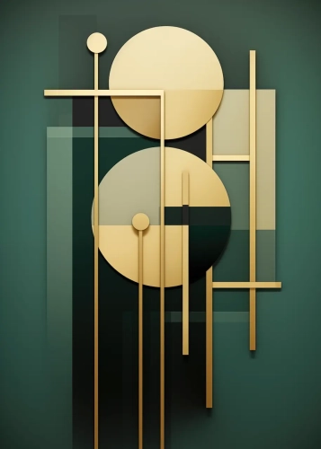 Plakat Zieleń art déco II