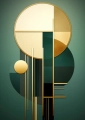 Plakat Zieleń art déco IV