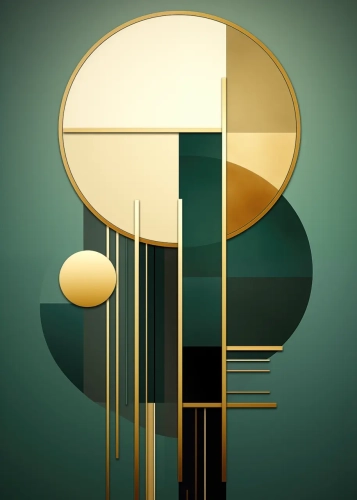 Plakat Zieleń art déco IV