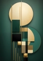 Plakat Zieleń art déco V