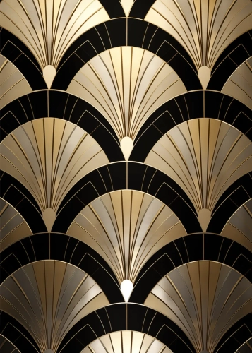 Plakat Czarne łuki art déco