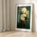 Plakat w ramie Zieleń art déco II