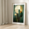 Plakat w ramie Zieleń art déco IV