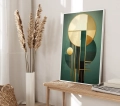 Plakat w sypialni Zieleń art déco IV