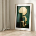 Plakat w ramie Zieleń art déco V