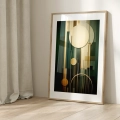 Plakat w ramie Zieleń art déco VI