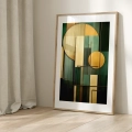 Plakat w ramie Zieleń art déco VII