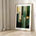 Plakat w ramie Zieleń art déco VIII