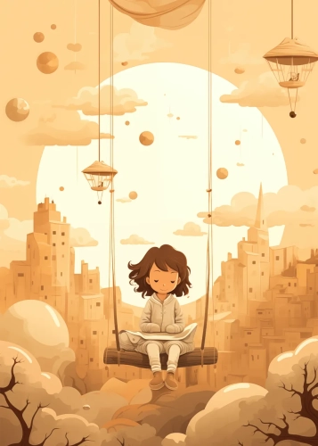 Plakat Bujając w obłokach