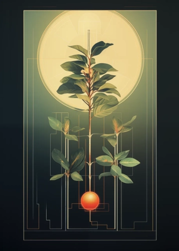 Plakat Geometria roślin V