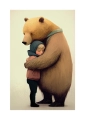 Plakat Troskliwy niedźwiadek passe-partout