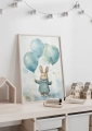 Plakat wśród zabawek Królik z balonami II