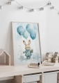 Plakat w ramie Królik z balonami III