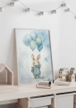 Plakat w ramie Królik z balonami IV