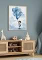Plakat dla dzieci Chłopiec z balonami I