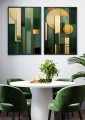 Dyptyk Zieleń art déco II