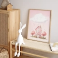 Plakat w ramie Różowy domek