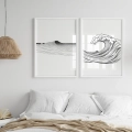 Dyptyk Morskie linie I do salonu