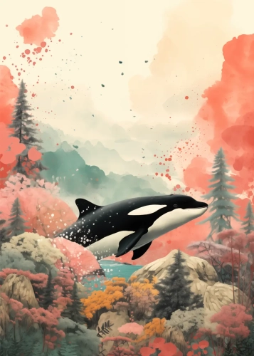 Plakat Oceaniczny kolaż V