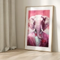 Plakat w ramie Nie myśl o różowym słoniu VII