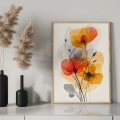 Plakat na komodzie Kolorowe kwiaty II