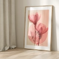 Plakat w ramie Różowe kwiaty