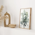 Plakat do salonu Zielone liście II