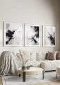 Tryptyk do salonu Dynamika czerni