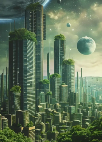 Plakat Kosmiczne tarasy