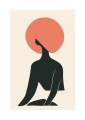 Plakat Pogrążona w myślach III passe-partout