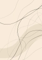 Plakat Linie na beżowym tle III