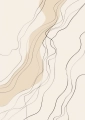 Plakat Linie na beżowym tle IV