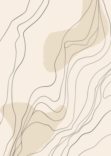 Plakat Linie na beżowym tle V