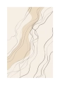 Plakat Linie na beżowym tle IV passe-partout