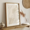 Plakat w ramie Linie na beżowym tle V