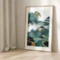 Plakat w ramie Świątynia na szmaragdowym szlaku I