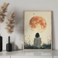 Plakat Ona i księżyc w salonie