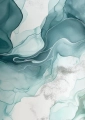 Plakat Rozlane akryle – turkus II