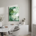 Plakat Rozlane akryle – zieleń I do jadalni