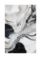 Plakat Rozlane akryle – szarość II passe-partout