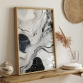 Plakat Rozlane akryle – szarość II w ramie
