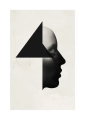 Plakat w zestawie Abstrakcyjny profil II passe-partout