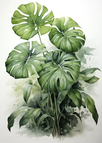 Plakat Liście monstery