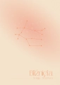 Plakat Znak zodiaku – Bliźnięta (pomarańczowy)